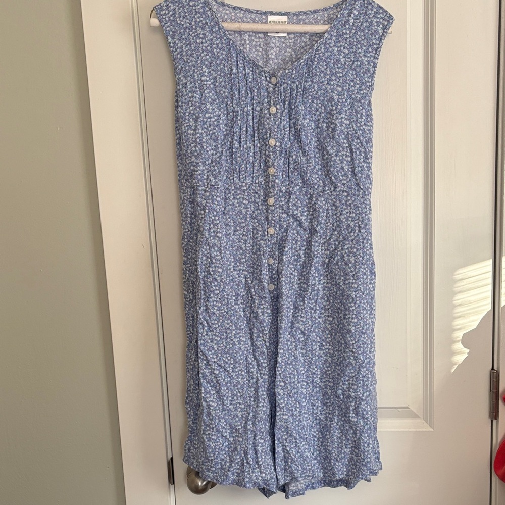 Motherhood Maternity Blue Floral Sleeveless Romper